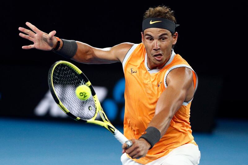 Tennis - Australian Open - Second Round - Melbourne Park, Melbourne, Australia, January 16, 2019. Spain's Rafael Nadal in action during the match against Australia's Matthew Ebden. REUTERS/Edgar Su