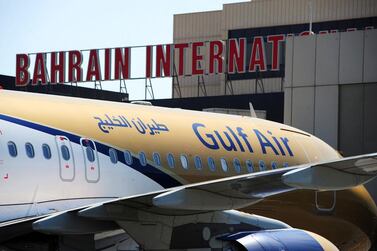 Gulf Air has resumed scheduled flights to Dubai and Abu Dhabi from Bahrain International Airport. Phil Weymouth / Bloomberg