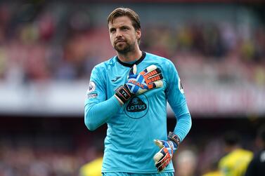 Norwich City goalkeeper Tim Krul gestures after the Premier League match at The Emirates Stadium, London. Picture date: Saturday September 11, 2021.