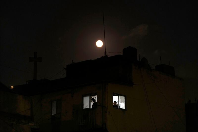 The Buck moon rises over Beirut, Lebanon. AP