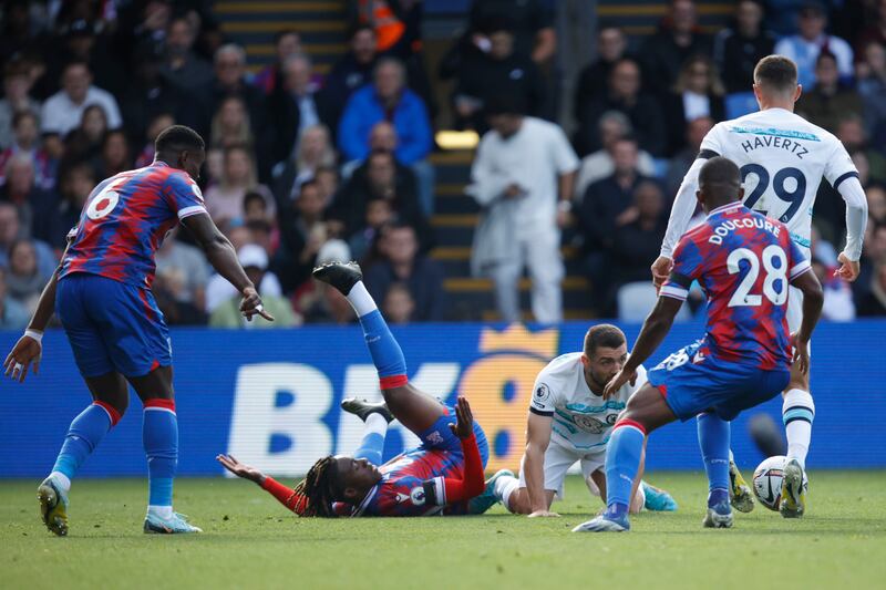Eberechi Eze – 7 Palace’s most dangerous asset in the first half. Eze forced Kepa to push wide a low attempt from the outside of the box in the early minutes, and he saw a shot from a corner go narrowly wide seconds later. 

AP