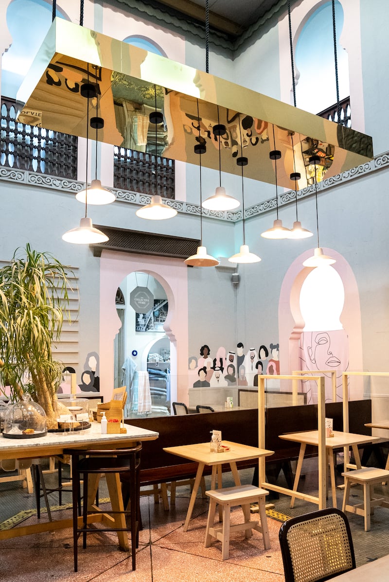 The interiors at Boston Lane are bohemian and there are artisan market stalls in the same building. Photo: Boston Lane