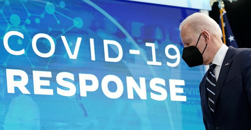 US President Joe Biden said his administration plans to order an additional 500 million at-home Covid-19 tests for Americans. Reuters