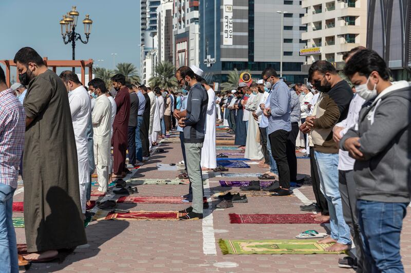 No changes have been made to the Friday prayer timings at mosques in Sharjah. Antonie Robertson / The National