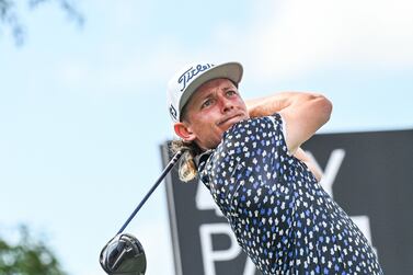 Team Captain Cameron Smith, of Punch GC, plays his shot during the 2022 LIV Golf Invitational Miami at Trump National Doral Miami golf club in Miami, Florida, on October 30, 2022.  (Photo by Giorgio VIERA  /  AFP)