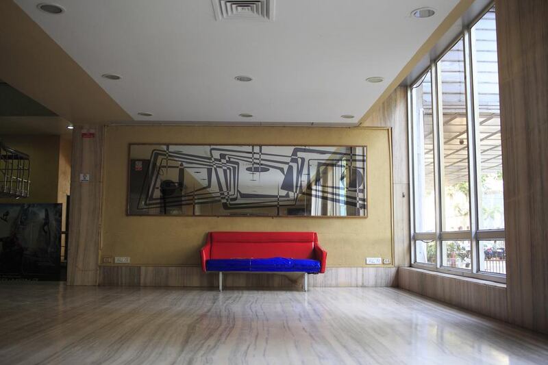 The empty lounge of the New Excelsior cinema, where patronage has gone down with the proliferation of multiplexes. Subhash Sharma for The National