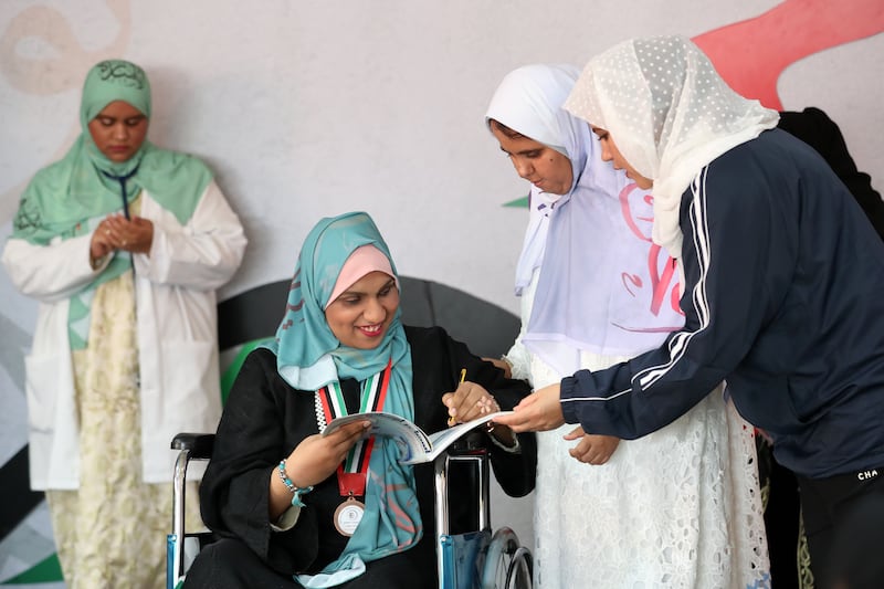 A number of Emirati women of determination took part in the event