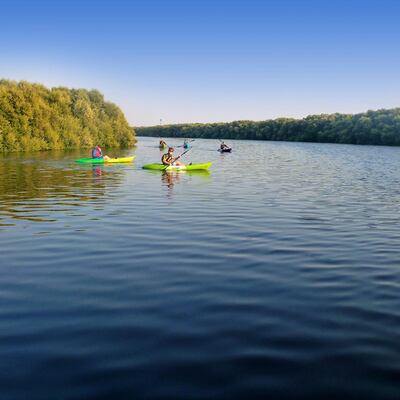 Al Zorah offers a variety of outdoor watersports adventures among the mangroves and lagoons of Ajman. Al Zorah