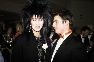 Mandatory Credit: Photo by Trippett/Sipa/Shutterstock (2330767a)
Cher with Tom Cruise
Cher and Tom Cruise at the White House, Washington, America - 30 Oct 1985