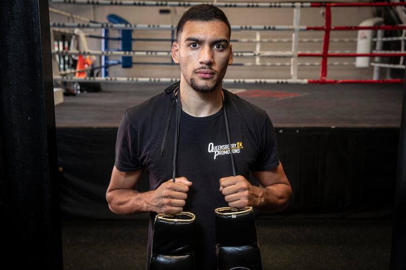 Hamzah Sheeraz at the Real Boxing Only Gym in Dubai. Antonie Robertson / The National