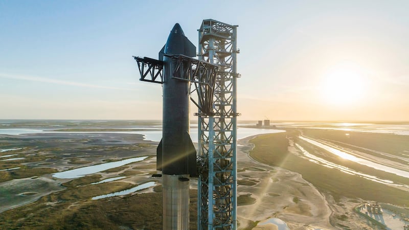 Billionaire Elon Musk has said his deep-space rocket Starship is ready for lift-off from SpaceX's launch facility in Texas. Photo: SpaceX