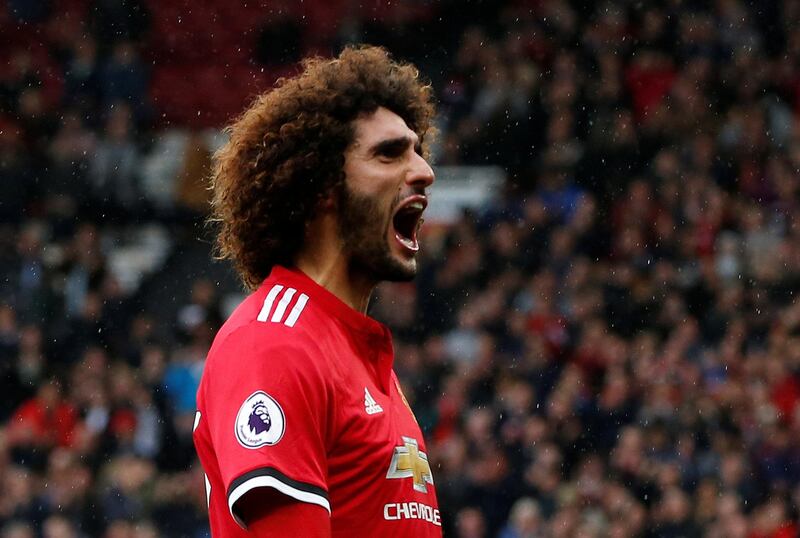 Centre midfield: Marouane Fellaini (Manchester United) – A first brace as a United player highlighted the growing importance of a favourite for Jose Mourinho. Andrew Yates / Reuters