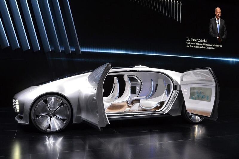 The new self-driving Mercedes F015 Luxury in Motion is one of the most interesting concepts at the North American International Auto Show in Detroit. Larry W Smith / EPA