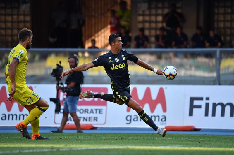 Cristiano Ronaldo in action for Juventus.  AFP