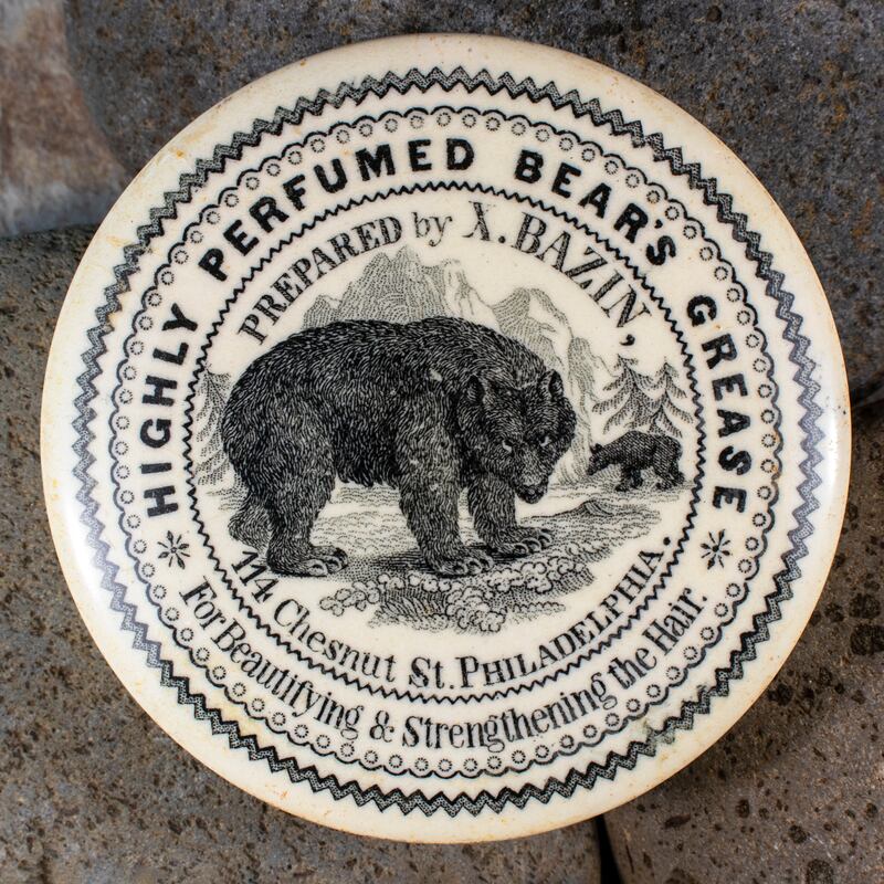 The 'SS Central America' artefacts provide a glimpse of Gold Rush-era daily life, such as this intriguing, recovered jar of a grooming product described as 'highly perfumed bear’s grease for beautifying and strengthening the hair'.