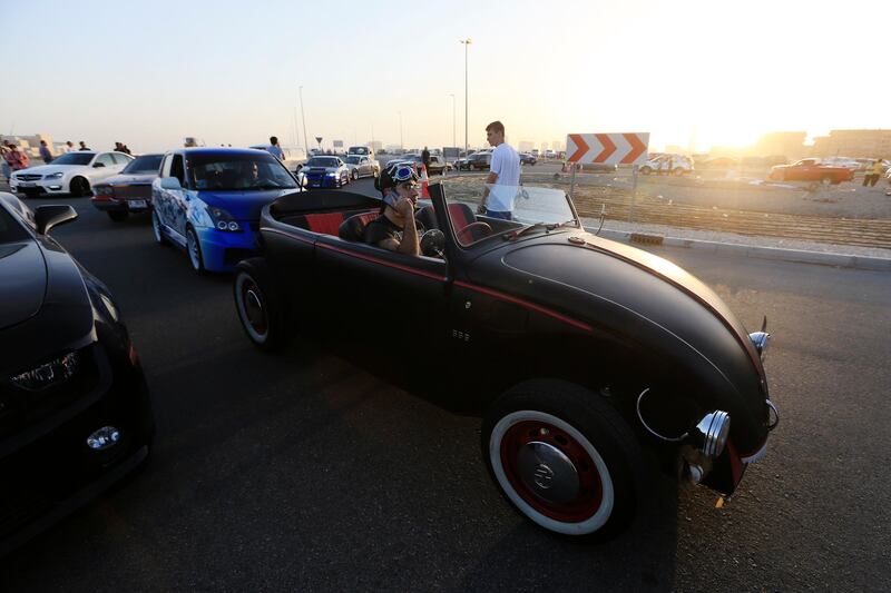 Dubai, May 31, 2013 - Crowds gathered for the Fast and Furious "Extreme Car Park" event at Studio City in Dubai, May 31, 2013. (Photo by: Sarah Dea/The National)

