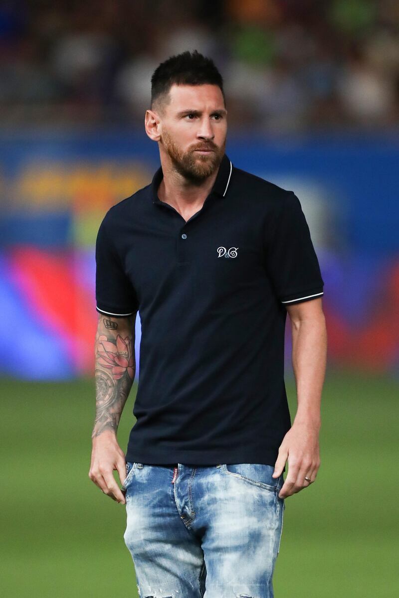 Lionel Messi was among the Barcelona players in attendance. Getty