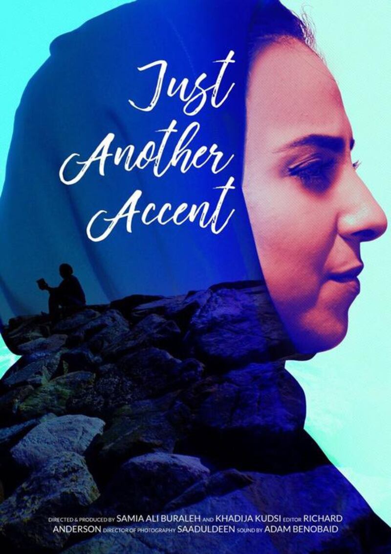 Poster of short film Just Another Accent that is part of the Cannes Film Festival Short Film Corner 2017. The film is about the Stutter UAE support group and has been directed by Dubai filmmakers Khadijah Kudsi and Samia Ali. Courtesy Khadijah Kudsi