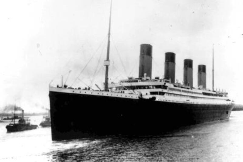 The liner Titanic leaves Southampton, England on her maiden voyage Wednesday, April 10, 1912. (AP)