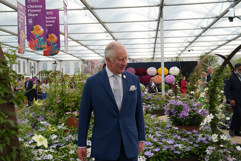 King Charles III visits the Chelsea Flower Show in London. Getty