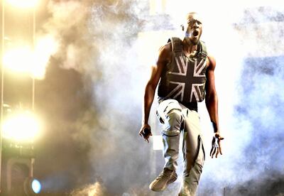 epaselect epa07681154 British artist Stormzy performs on the Pyramid Stage on day three of the Glastonbury Festival in Pilton, Britain, 28 June 2019. The Glastonbury Festival of Contemporary Performing Arts is a five-day festival running from 26 to 30 June.  EPA/NEIL HALL
