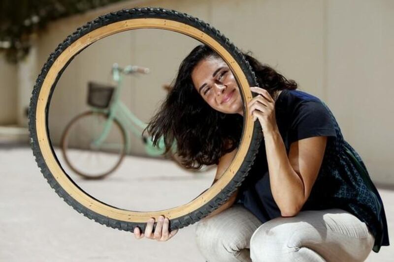 Rania Kana’an co-founded the Charicycles custom bicycle business with her sister Zaina in 2014. Chris Whiteoak for The National