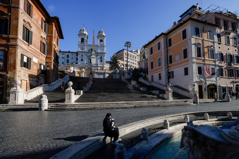 ROME: 3°C.
Europe is generally expected to be quite cold throughout the winter but the temperatures expected in Italy's capital will be warmer than those in Al Raknah, Al Ain. Rome's forecast expected to be 3°C at 4am on Tuesday. Guglielmo Mangiapane / Reuters