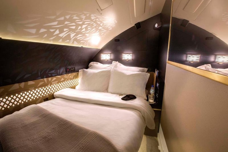 Travel in style on board Etihad's The Residence. VIP flights come with a host of perks, including a comfy bed. Return tickets to Rome are Dh62,000 so there is no excuse not to clock up those air miles