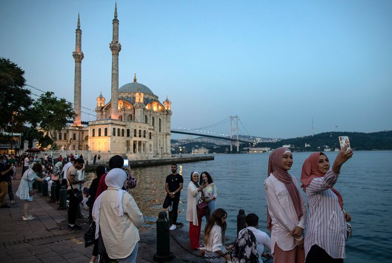 The Bosphorus in Istanbul with the backdrop of the Ortakoy Mosque and the 15 July Martyrs Bridge. EPA