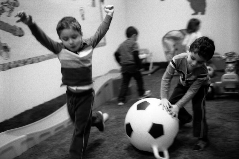 Children at playtime at a school in Illinois.