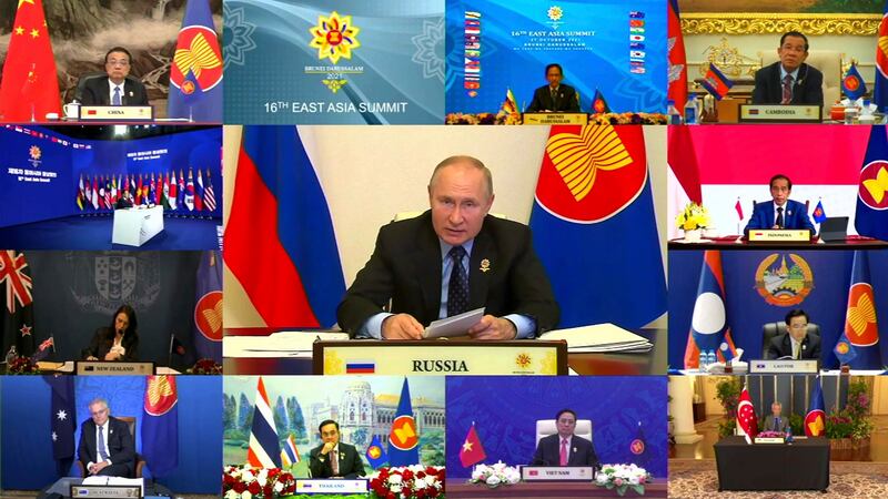 Russian President Vladimir Putin speaks during an Asean-East Asia Summit last October. AP Photo