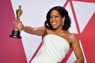 FILE - Regina King poses with the award for best performance by an actress in a supporting role for "If Beale Street Could Talk" in the press room at the Oscars on Feb. 24, 2019, in Los Angeles. King turns 50 on Jan. 15. (Photo by Jordan Strauss/Invision/AP, File)