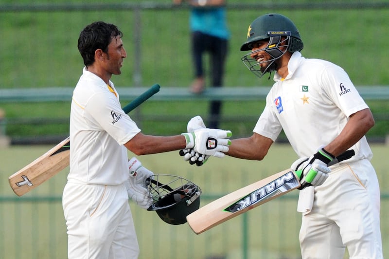 8). Target: 377; scored 382-3. Pakistan beat Sri Lanka by seven wickets in Pallekele in July 2015. A remarkable 171 off 271 balls from Younis Khan, left, carried Pakistan to victory while Shan Masood (125), right, also contributed a century. AFP