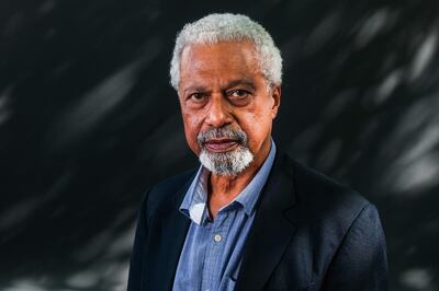 EDINBURGH, SCOTLAND - AUGUST 17:  Abdulrazak Gurnah attends a photocall during the Edinburgh International Book Festival on August 17, 2017 in Edinburgh, Scotland.  (Photo by Simone Padovani/Awakening/Getty Images)