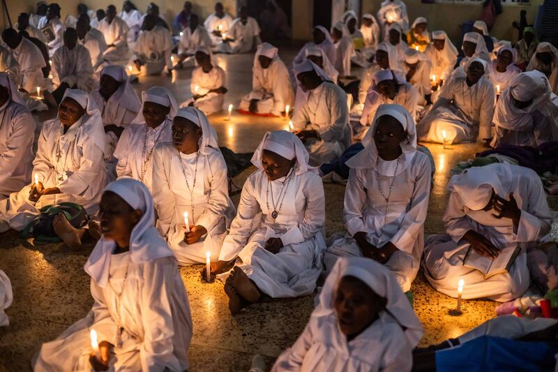 Christmas Eve Mass at the Legio Maria African Church Mission in the informal settlement of Mathare in Nairobi. AFP