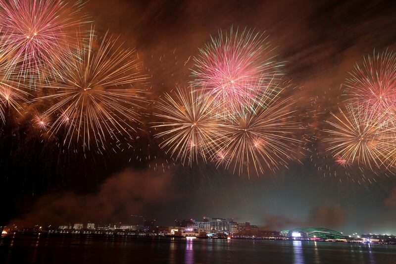 The display for Saudi National day in Yas Bay, Abu Dhabi. Chris Whiteoak / The National