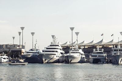 Yachts berthed at the Yas Marina in Abu Dhabi. Courtesy Yas Marina