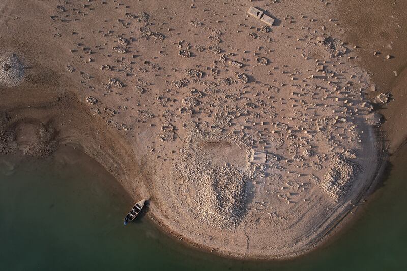 Sheikh Bazid's cemetery in Khanki village also reappeared after water levels hit 40-year lows