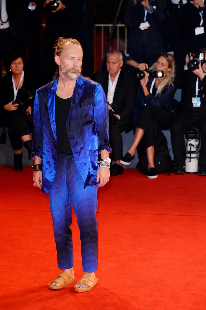 VENICE, ITALY - SEPTEMBER 01:  Thom Yorke walks the red carpet ahead of the 'Suspiria' screening during the 75th Venice Film Festival at Sala Grande on September 1, 2018 in Venice, Italy.  (Photo by Eamonn M. McCormack/Getty Images)