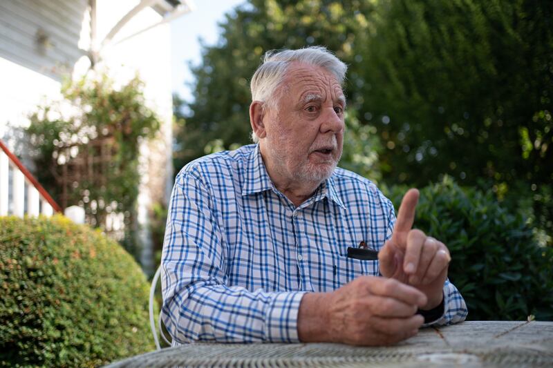 Terry Waite, who was held hostage in Lebanon from 1987 to 1991, at his home in Suffolk in 2021. PA