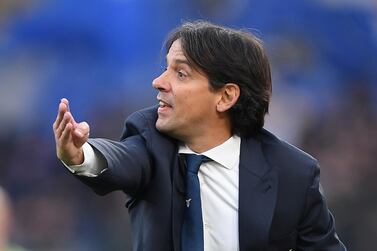 Lazio coach Simone Inzaghi has guided the Roman club to 11 straight wins in Serie A ahead of Sunday's derby against Roma. Reuters
