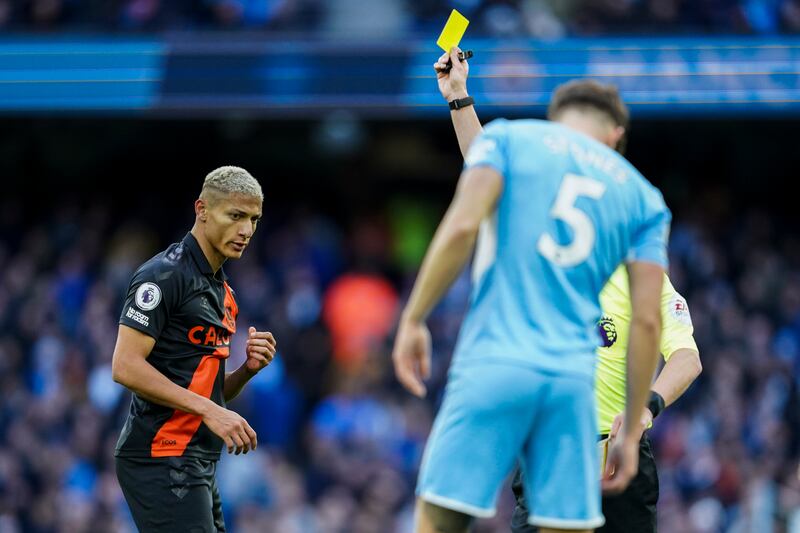 Richarlison - 4: Booked after half an hour for reckless foul on Walker that will see Brazilian suspended for next game. Challenge came from frustration as attacker was feeding off scraps. Missed ball completely with one acrobatic attempt in second half. AP