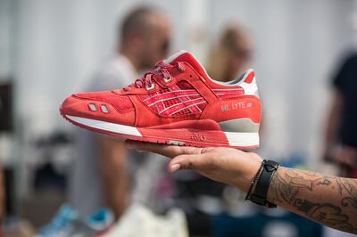 Asics Gel-Lyte trainer at a Sole DXB event