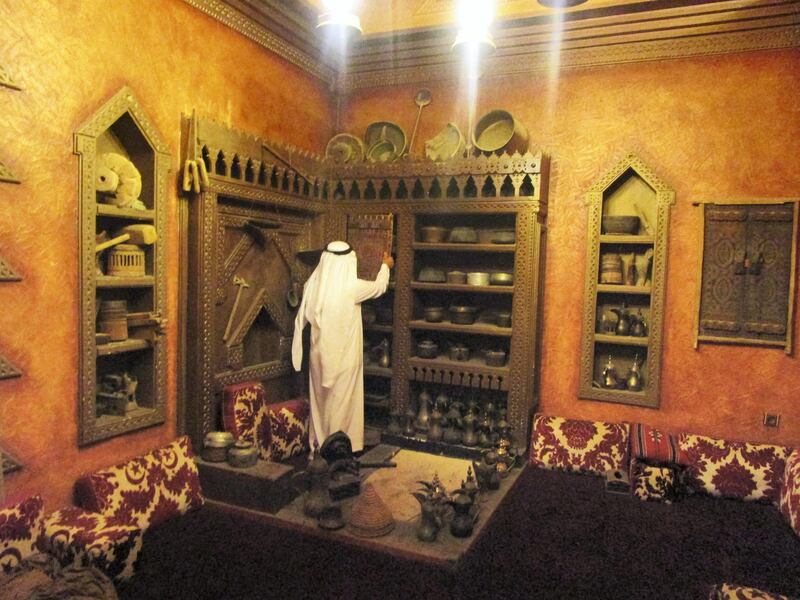 Ali Al Ruzaiza created a traditional site for preparing and serving kahwa to his guests. Courtesy Myrna Ayad                        