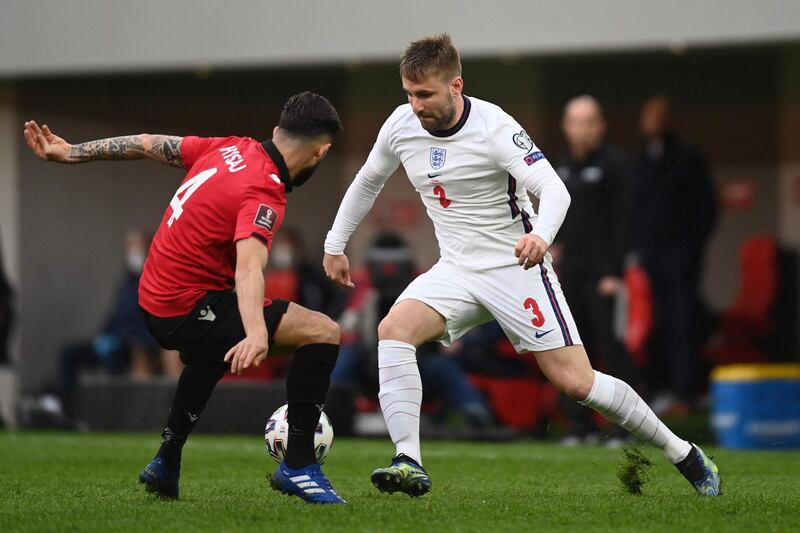 Luke Shaw - 7: First cap since 2018, looked like he was going to be a force down the left in opening 10 minutes but, like England in general, seemed to then hold back. But it was his inch-perfect cross to Kane that put England on their way. AFP