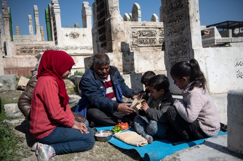 The cemetery represents a safe haven for some, after the trauma of the earthquake
