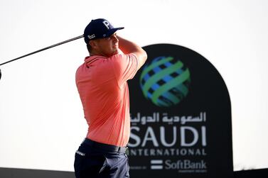KAEC, SAUDI ARABIA - FEBRUARY 03: Bryson DeChambeau of the USA in action during the pro-am event prior to the Saudi International powered by SoftBank Investment Advisers at Royal Greens Golf and Country Club on February 03, 2021 in King Abdullah Economic City, Saudi Arabia. (Photo by Ross Kinnaird/Getty Images)