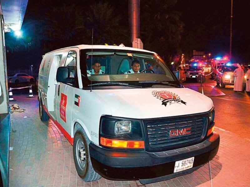 Sharjah Police released this image of one of the vans that was attacked in December 2016. Courtesy: Sharjah Police