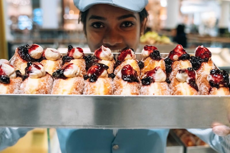The blueberry cheescake doughnut was Bread Ahead's bestselling item at Expo 2020 Dubai. All photos: Bread Ahead