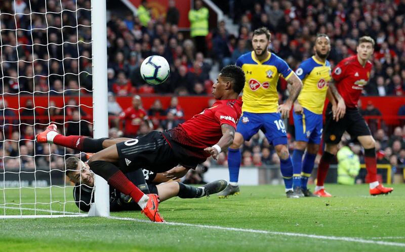 Manchester United's Marcus Rashford in action. Action Images via Reuters